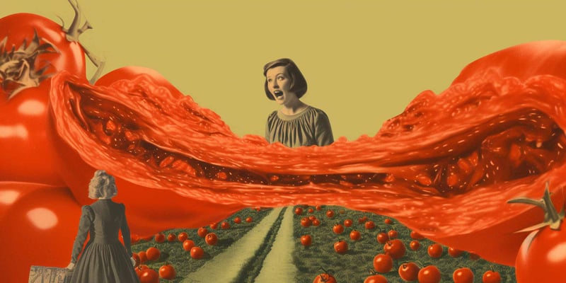 woman scared of pure tomato paste 